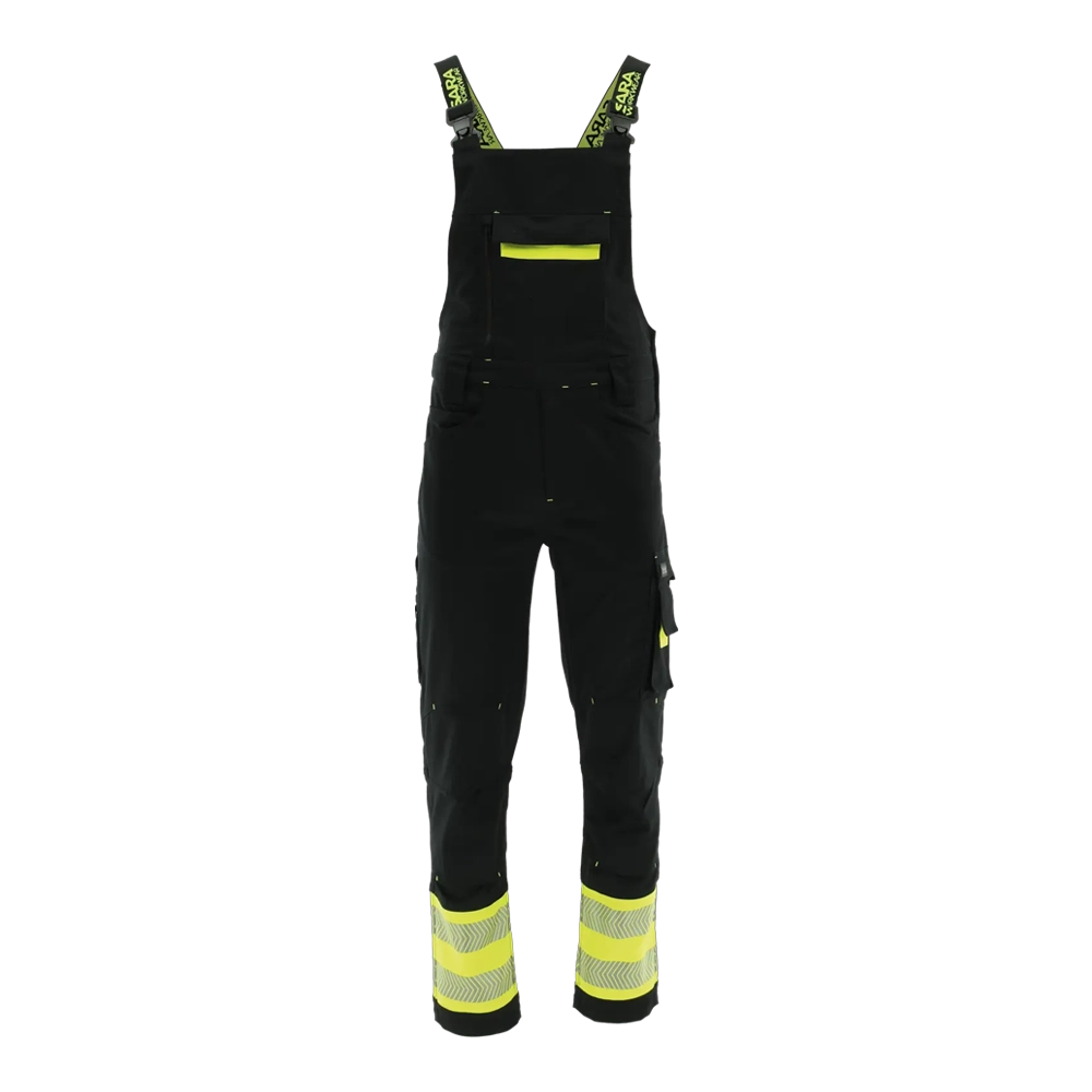 ACTIFLEX NEO Radne hlače na tregere crno žute