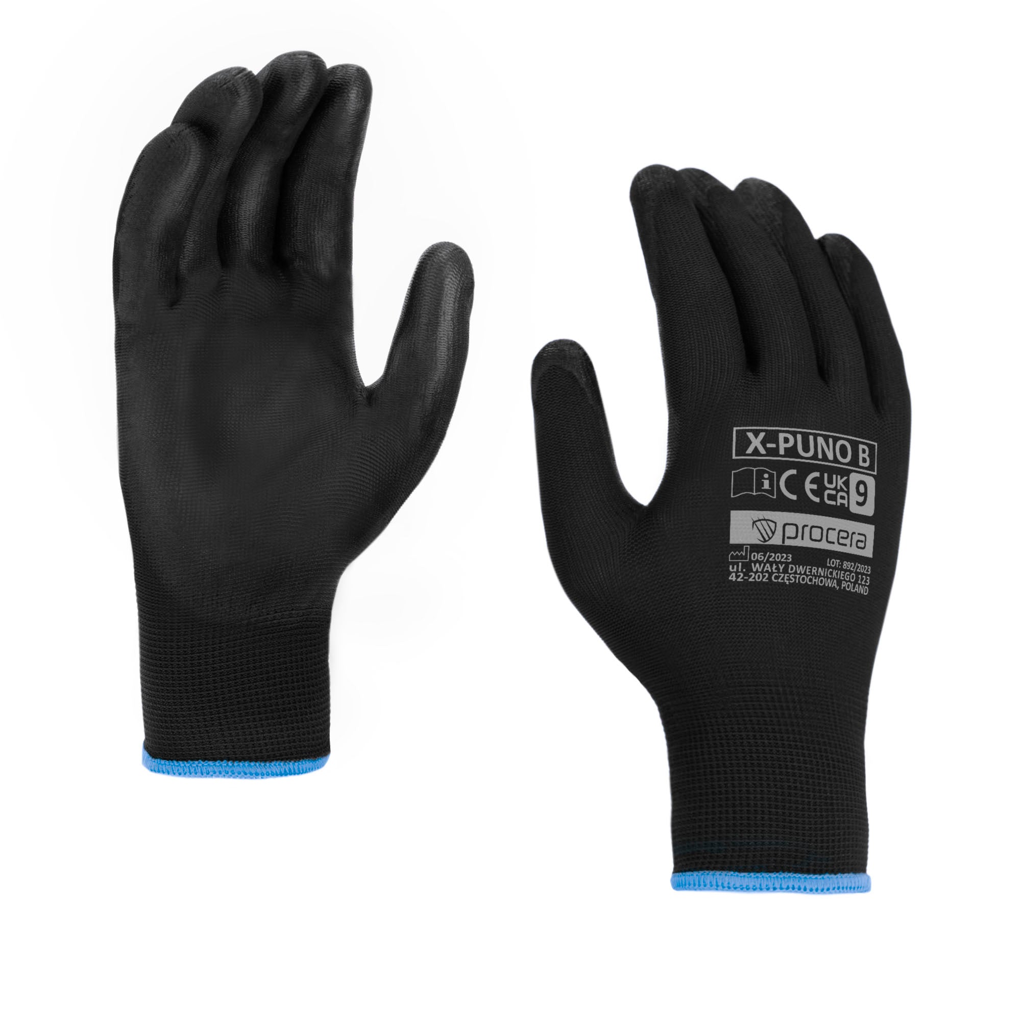 Protective gloves X-PUNO BLACK – 12 pcs