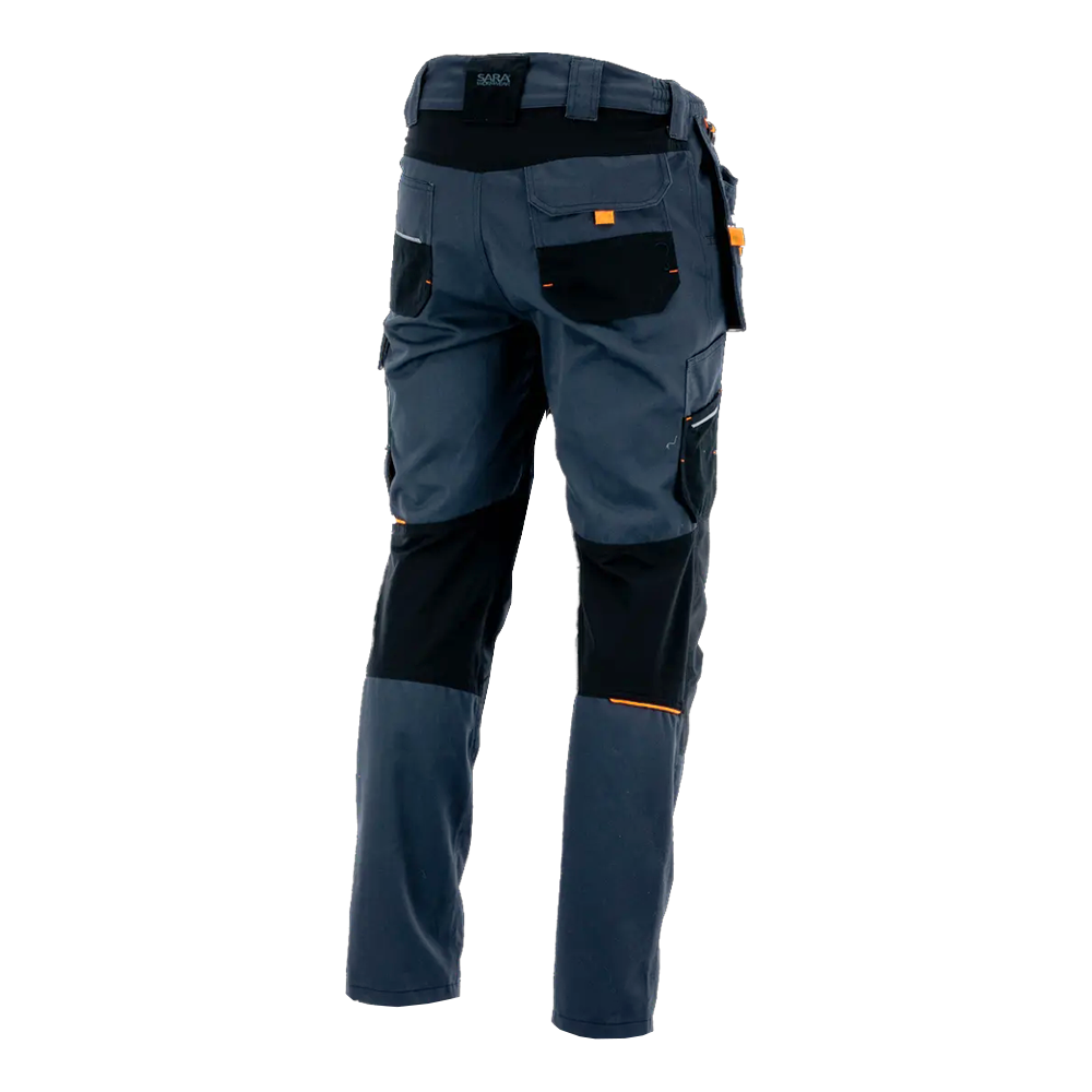 MONTER Elastične radne hlače s dodatnim džepovima - stražnji prikaz